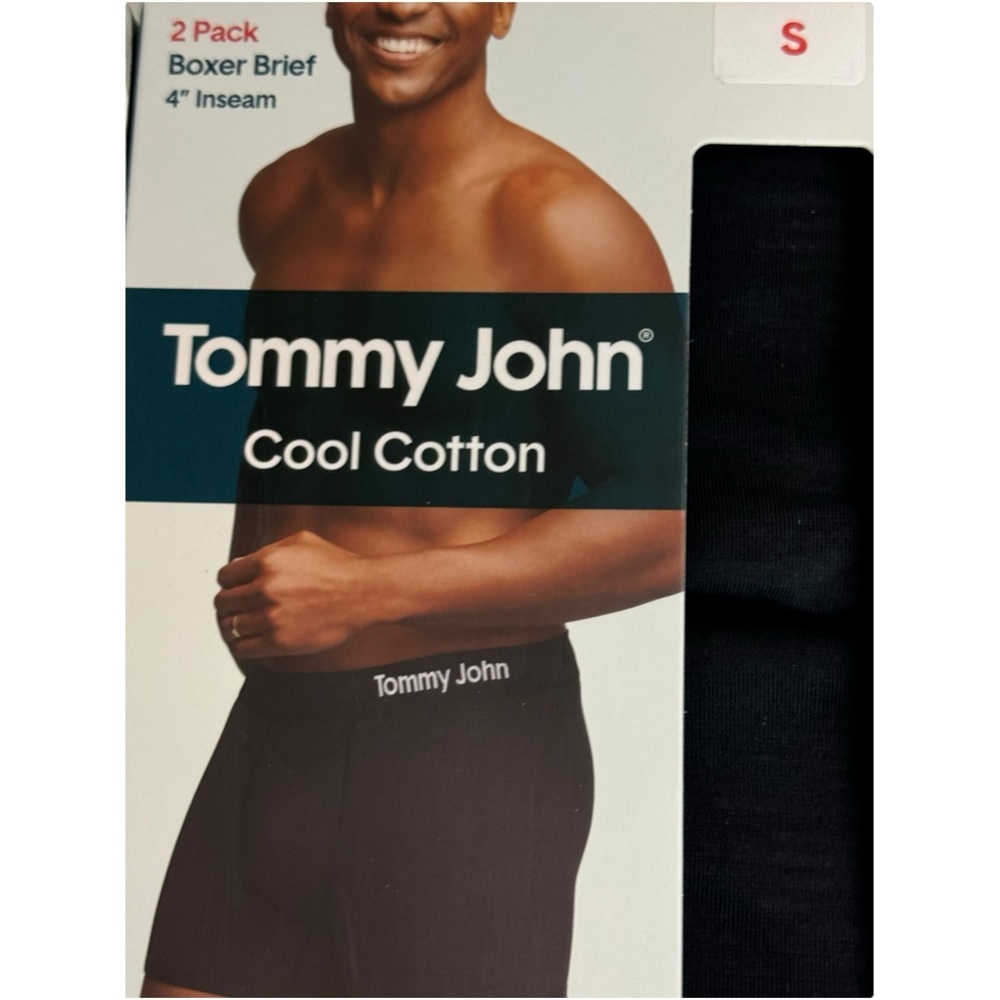 NWT Tommy John COOL COTTON 2 Pack BOXER BRIEF 6” Inseam Size S